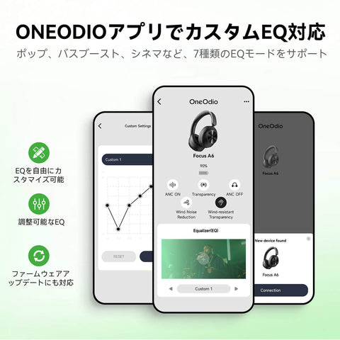 OneOdio A6 ノイズキャンセリングヘッドホン